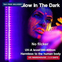 Black Light Bar 10W UV Blacklight Strip for Glow Party: 1ft USB Portable LED Par