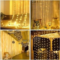 3M LED Curtain String Lights Fairy USB 8 Modes Garland for Christmas Wedding