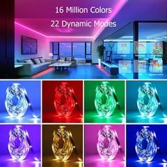 5M-30M 5050 SMD Music Sync RGB LED Strip Fairy Lights with APP & Remote Control