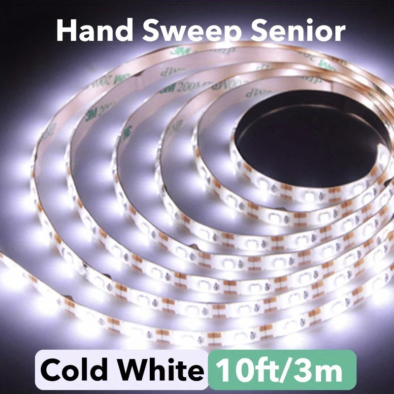 5V 16ft SMD 5050 Super Bright Cool White 300 LED Flexible Light Strip 6000K