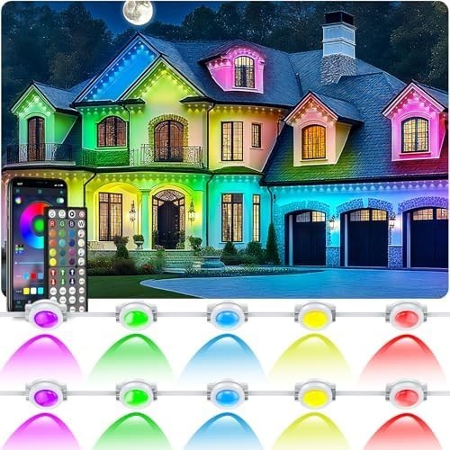 400Ft Waterproof LED Outdoor Lights with App/Remote Control for All Occasions