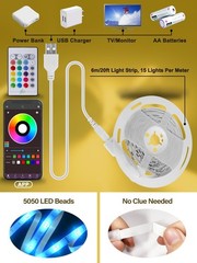20FT Led Lights for TV, TV Led Backlight for 32-80 Inch, USB Led Light Strip wit