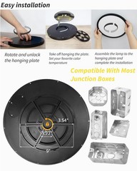 4Pack 16 Inch Dimmable LED Flush Mount Ceiling Light Panel 32W 3480LM