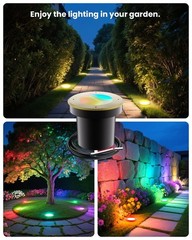 RGB Ground Light Outdoor, 12V Low Voltage Color Changing RGBW MR16 LED Bulb, …