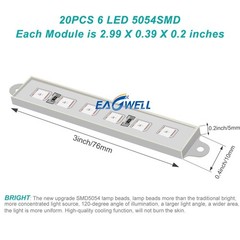 Super bright IP65 Waterproof 5054 SMD White LED Module Light Lamp Kits DC 12V