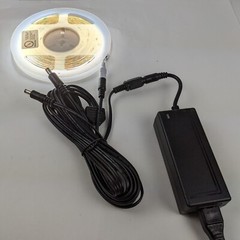 18ft/5.5m Pautix Strip Lights COB LED 6000K 12Vdc Daylight White w/Power Supply