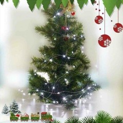 2 pack LED Solar Fairy String Lights Copper Wire Waterproof Outdoor Garden Decor