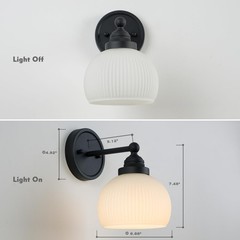 HEQIQEH Vintage Rechargeable Battery Operated Sconce Wall Lighting Remote