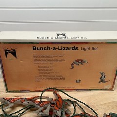 VTG 10pc Primal Lite Bunch A Lizards String Light Plastic Molded Covers 4″ Works