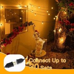 25FT Outdoor String Lights, Waterproof Connectable Shatterproof Outside Light…