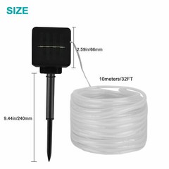 100/200 LED Solar Rope Tube String Fairy Lights Strip Waterproof Outdoor Garden