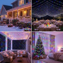 A2Z Multi LED String Lights Cool with Remote 20m/60m Indoor Outdoor Christmas