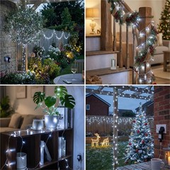 A2Z Cool White LED Lights with Remote String 20m/60m Outdoor Indoor Christmas