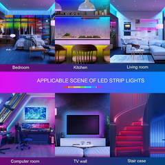 100Ft Led Lights for Bedroom, Led Strip Lights Music Sync Corlor Changing, Led L