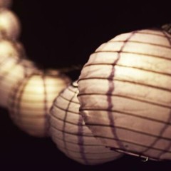 Lavender Round Paper Lantern Party String Lights (4″ Lanterns, 8FT Black Cord)