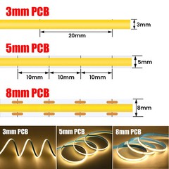 Motion Sensor COB Led Strip Light 5V DC Battery Powered Warm White Blue Red Pink