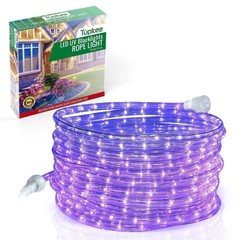 Tupkee LED Black Light Rope Light , 24 Feet, for Indoor Outdoor Blacklight Light