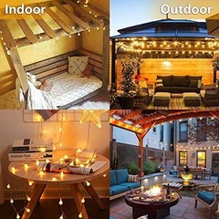 Merdeco Plug in 10ft 20 LED Globe String Lights Indoor Outdoor Decorative Fairy