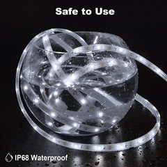 50Ft Solar LED Strip Lights Outdoor, 540 LED Long Strip Lights IP68 Fully Waterp