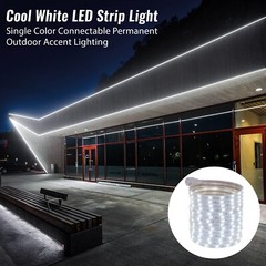 Cool White 16-Mode LED Strip Light, Outdoor Waterproof Connectable Lighting