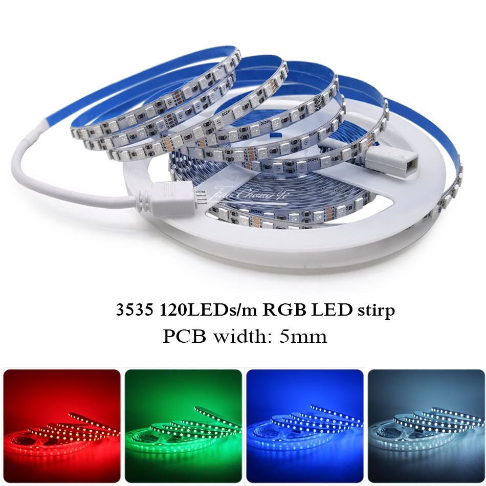 DC12V 24V 3535 RGB LED stirp 120LEDs/m RGB Flexible led Tape 1-5M non-waterproof