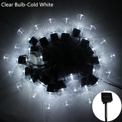 5/7/12M LED Globe Solar Fairy String Lights Bulb Christmas Garland Street Weddin