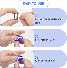 12 Pack Mini LED Lights, Blue Light Small LED Lights Battery Powered for Crafts,