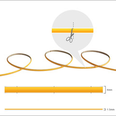 4mm Thin 12V 24V COB LED Strip Flexible Dimmable Tape Light High Density 480LEDs