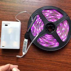 Battery Powered 5050 SMD RGB LED Strip Light Flexible Waterproof Remote Control