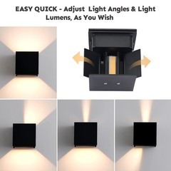 Scpitw Modern Wall Lights 4 Pcs Led Wall Pack Light Waterproof Outdoor Sconces