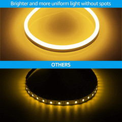 TORCHSTAR 50Ft LED Neon Rope Lights Outdoor, IP67 Waterproof, 120V Neon Light S