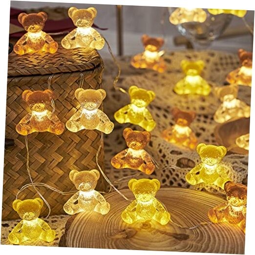 Teddy Bear String Lights Bear Fairy Decorative Lights Kids Battery Powered