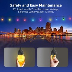 5 Pack LED Smart Wifi LED Outdoor Strings Light Dimmable 60 Bulbs 7W LOT (5) 94′