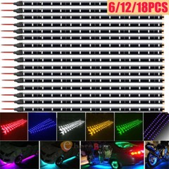 6~18PCS 12V 12″ 1FT 15SMD Flexible LED Strip Light Waterproof For Car Truck Boat