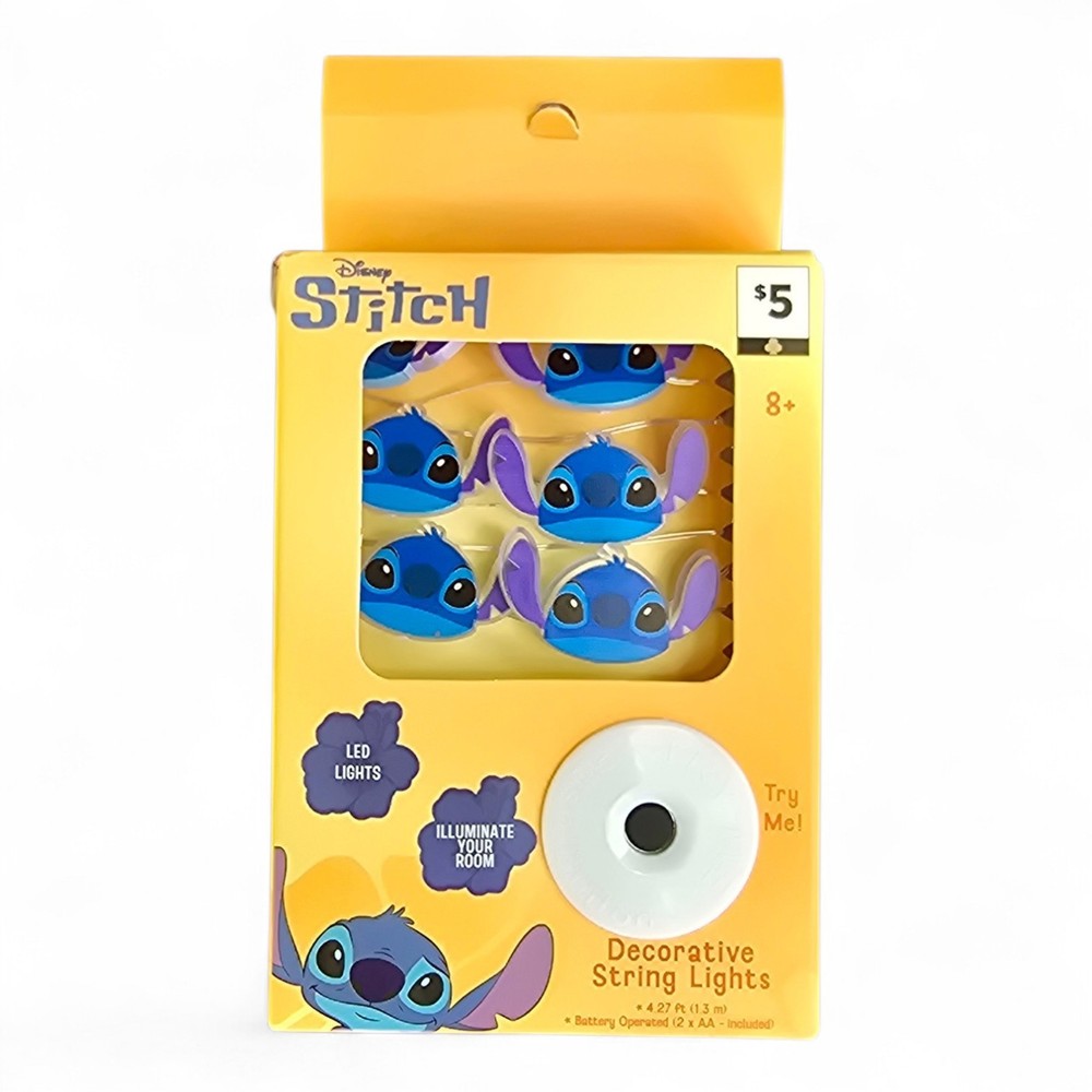Disney Stitch Decorative String Lights LED Room Decor 4.27 ft New
