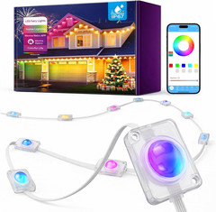 Permanent Outdoor Lights, 100Ft RGB Color Chasing String Lights with 16 Million