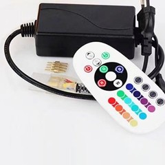 110V 5050 RGB LED Strip Outdoor Flexible Light Lamp Roll Waterproof IP67 US Plug