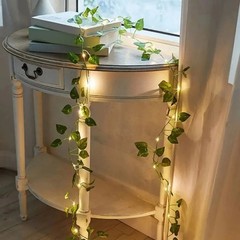Green Leaf LED String Lights 2M Battery Operated Garland Home Party Decor Set