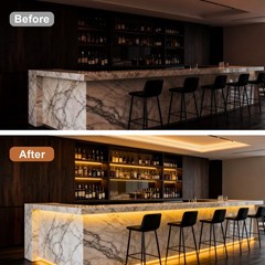 Cubitor Under Cabinet Led Light Strip Kit2 Roll X 16.4Ft Cuttable 6500K