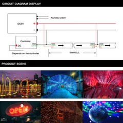 DC 5V WS2812 RGB LED strip light 4mm 5mm 7.2mm width PCB WS2812B IC Addressable