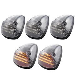 5PCS Amber Clear Lens LED Cab Roof Marker Lights Compatible with 1994-1998 RA…