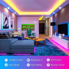 100Ft Led Lights for Bedroom, Led Strip Lights Music Sync Corlor Changing, Led L