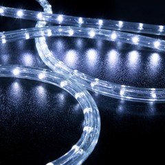 Cool White LED Rope 150ft 110V Flexible Lighting Outdoor Christmas Bright Extend