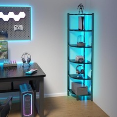 Corner Shelf Light Strip LED Music Sync Adjustable Smart Light Unit Space Saver
