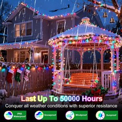 470FT 1500 LED Christmas String Lights Outdoor Waterproof Multicolor
