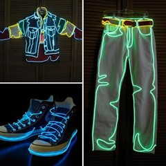 Neon LED Light Glow EL Wire String Strip Rope Decor for Car Party + Controller