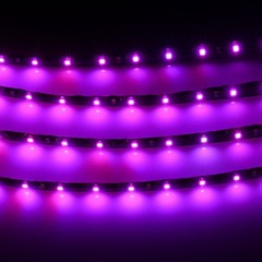Purple 5PCS 12V 12″ 15SMD Flexible LED Strip Light Waterproof For Car Truck Boat