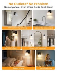Neporal Carryglow Battery Operated Wall Sconce Peel And Stick No Drill Wall