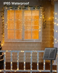 Elegant 33Ft Solar Fairy String Lights with 8 Modes – Waterproof & Energy Saving