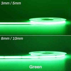 12V 24V RA90 Flexible High Bright Tape LED COB Strip 3mm 5mm 8mm 10mm Light Bar
